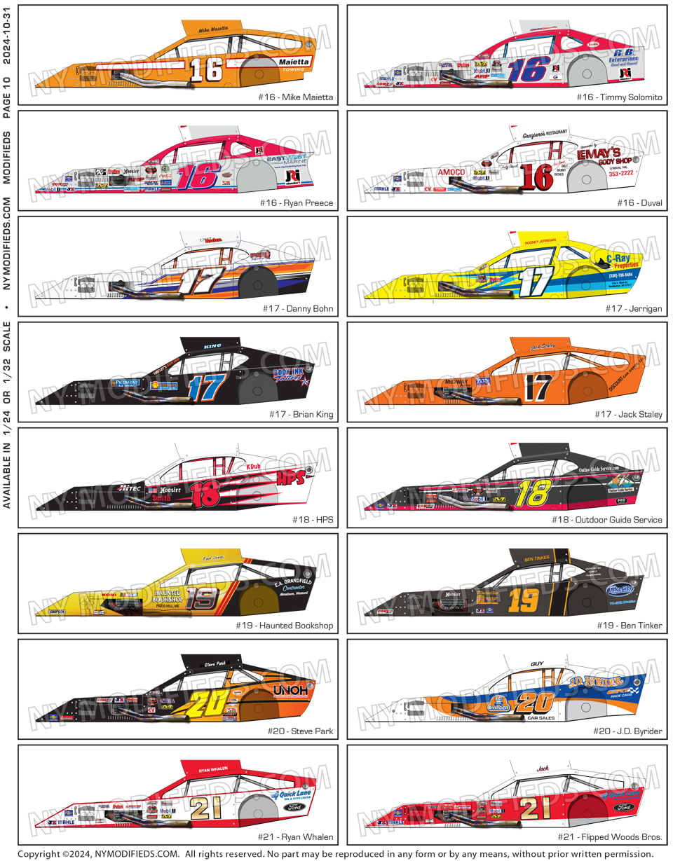 Modified Slot Car Body Sheet 10