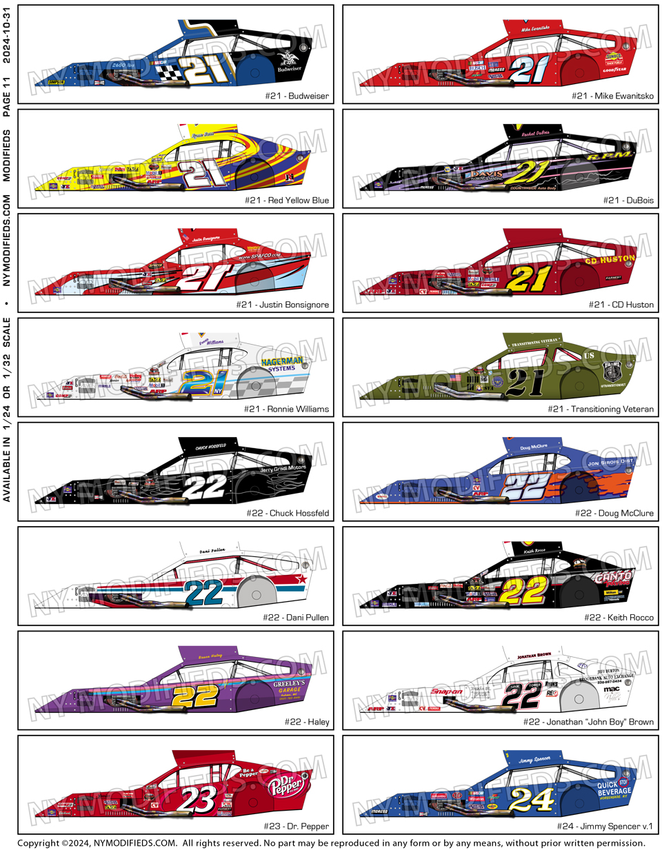 Modified Slot Car Body Sheet 11