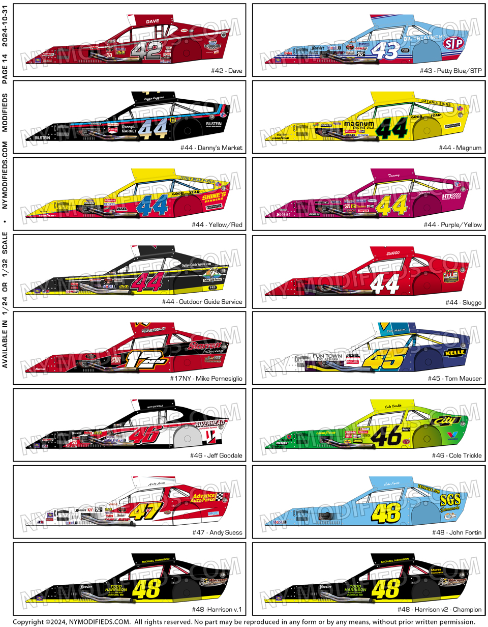 Modified Slot Car Body Sheet 14